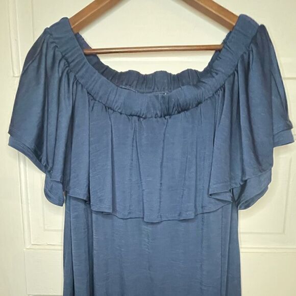 RACHEL Rachel Roy Off Shoulder Ruffle Hem Flowy Dress - Picture 3 of 10